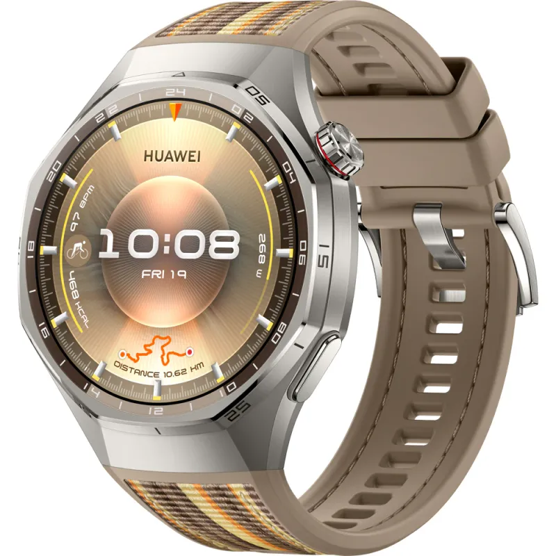 Smartwatch HUAWEI Watch GT 6 Pro, 46mm, GPS, Android/iOS, Brown Woven Strap