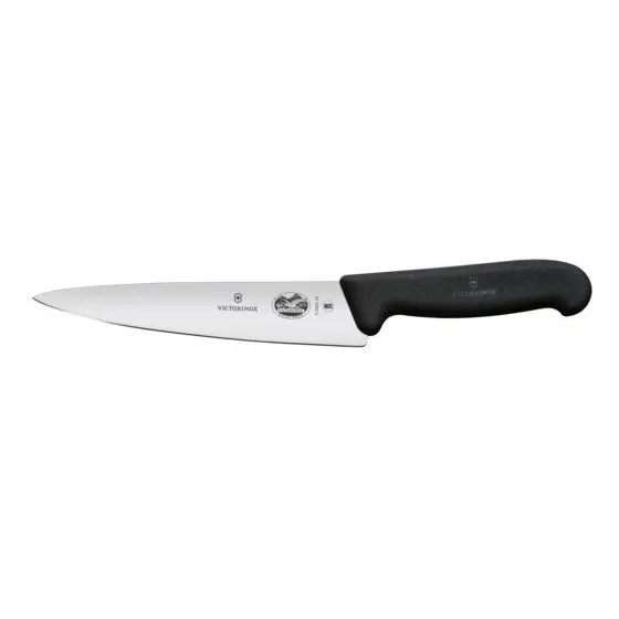 Cutit Bucatar Victorinox Fibrox 5.2003.19, Lama 19 cm, Negru