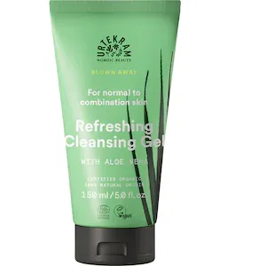 Gel curatare facial bio pentru ten normal, mixt, gras cu lemongrass si aloe vera Urtekram 150 ml