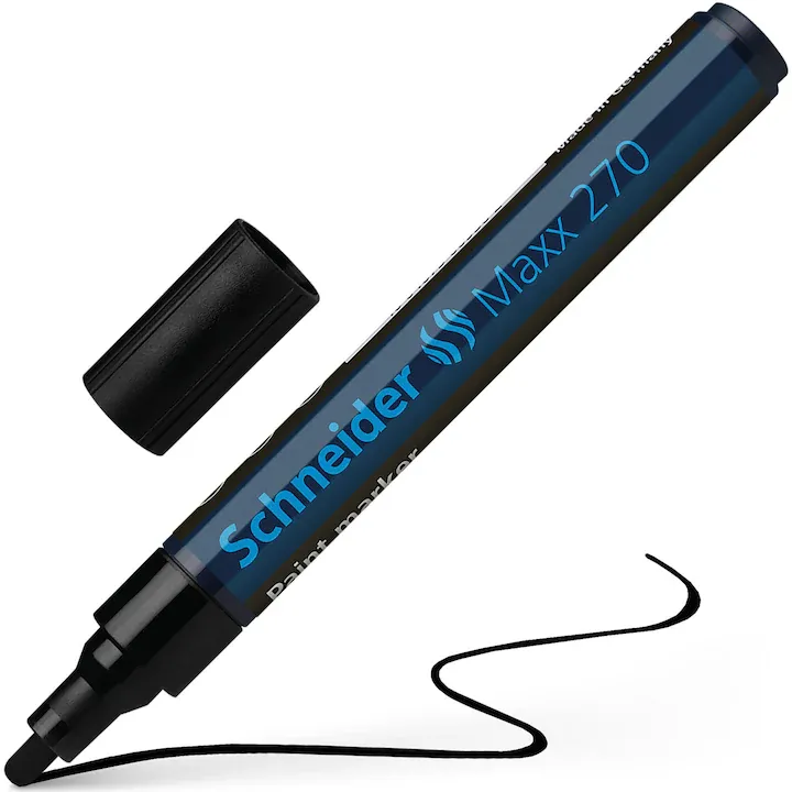 Marker cu vopsea Schneider 270, 1-3 mm, Negru