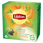 Ceai verde Lipton cu mandarina si portocale, 20 plicuri