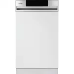 Masina de spalat vase semi-incorporabila GORENJE GI520E15X, 9 seturi, 5 programe, 45 cm, Clasa E, inox