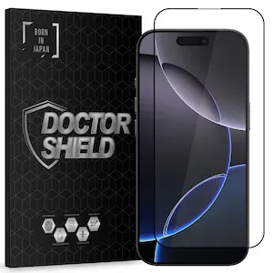 Folie Sticla Dr.Shield, Compatibil Apple iPhone 16 Pro, Full Cover 3D - Negru