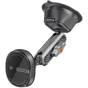 Incarcator wireless auto PROMATE FLEXDRIVE-QI2, 15W, MagSafe, negru