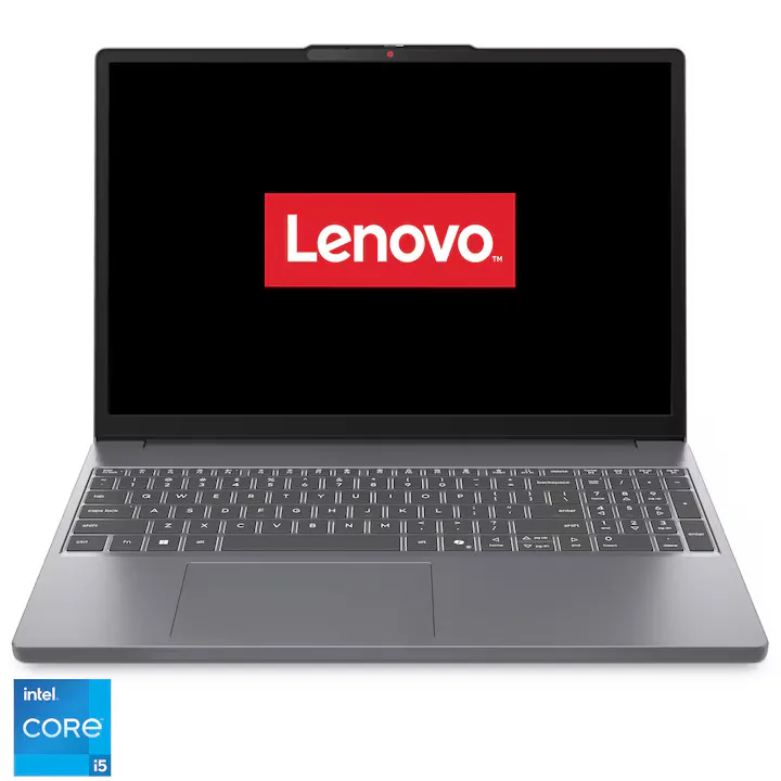 Lenovo IdeaPad Slim 3 15IRH10 cu procesor Intel® Core™ i5-13420H pana la 4.6GHz, 15.3" WUXGA, IPS, 16GB DDR5 RAM, 1TB SSD, Intel® UHD Graphics, No OS, METAL, Luna Grey