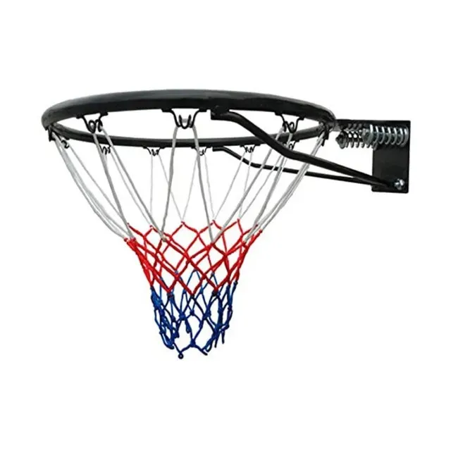 Inel de baschet cu plasa, metalic, diametru 45 cm, negru