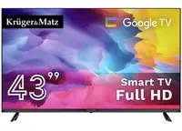 Nou! Televizor LED Kruger&Matz 109 cm (43") KM0243FHD-G, Full HD, Smart TV, WiFi, CI+