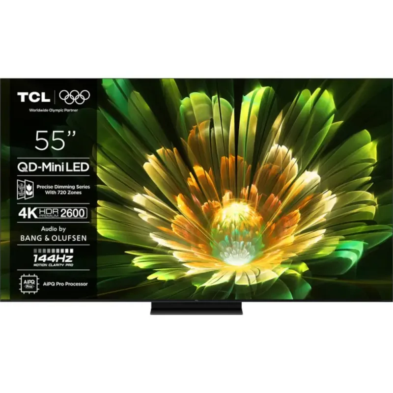 Televizor Smart MiniLED TCL 55Q7C, 139 cm, Google TV, 4K Ultra HD, Negru