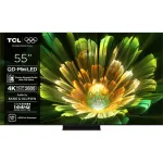 Televizor Smart MiniLED TCL 55Q7C, 139 cm, Google TV, 4K Ultra HD, Negru