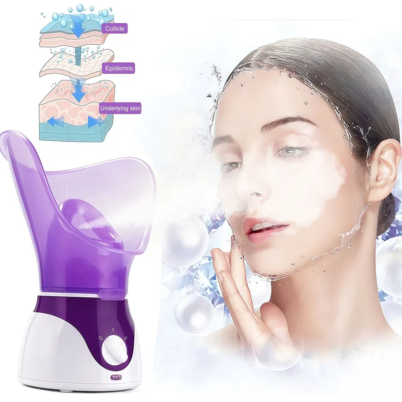 Sauna Faciala, BestPlaza®, Nano spray delicat, Hidratare profunda, Curatare Profunda, Pentru Deschidere Pori, Atomizare rapida, Functie Aromaterapie, 50ml, 130w, Violet