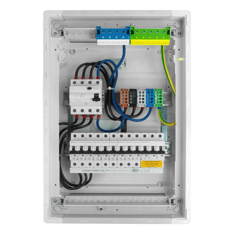 Tablouri electrice, Doktorvolt, rozdzielnica podtynkowa 24 module, 10xMCB, 1xRCCB, alb, 505,50x348x98mm