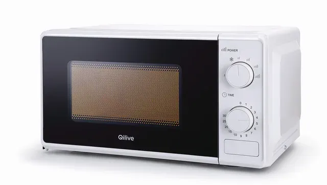 Cuptor cu microunde Qilive Q.6423, 700W, capacitate 20 l, 6 trepte de putere, alb