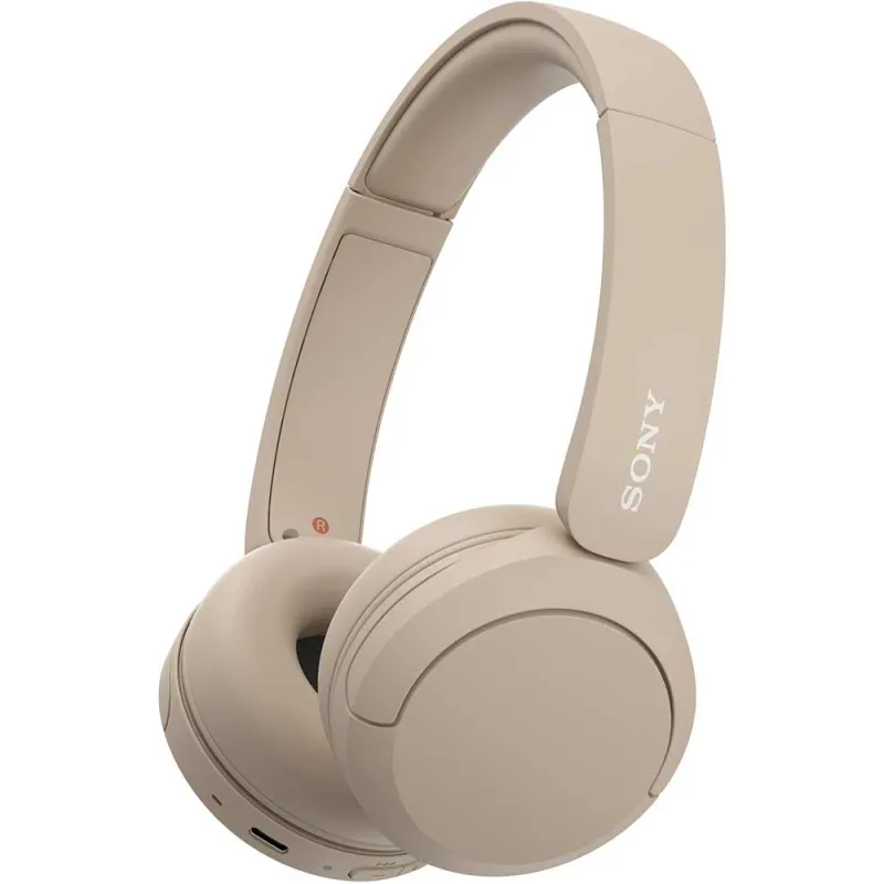 Casti SONY WH-CH520C, Bluetooth, On-Ear, Microfon, bej