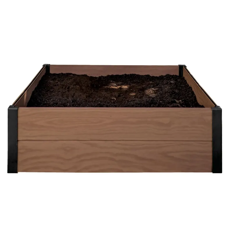 Jardiniera din plastic Keter Maple, exterior, patrata, maro, 106 x 32 cm | Dedeman