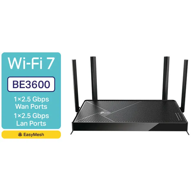 Router Wireless TP-Link Archer BE230, BE3600, Dual-Band, Wi-Fi 7, MLO, HomeShield, EasyMesh