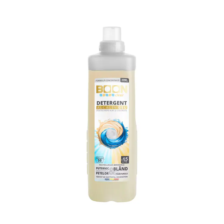 Detergent de rufe lichid BOON Clear, 50 spalari, 1.5L