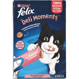 Recompense lichide cu somon, pentru pisici 4x10g