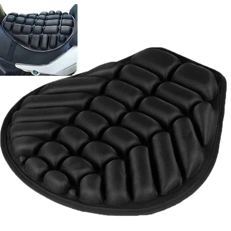 Perna de scaun pentru motocicleta, perna universala pentru scaune din gel pentru motociclete Structura mare 3D-fagure Perna scuturata Rider TPE Absorbtie soc si respirabila pentru calatorii lungi