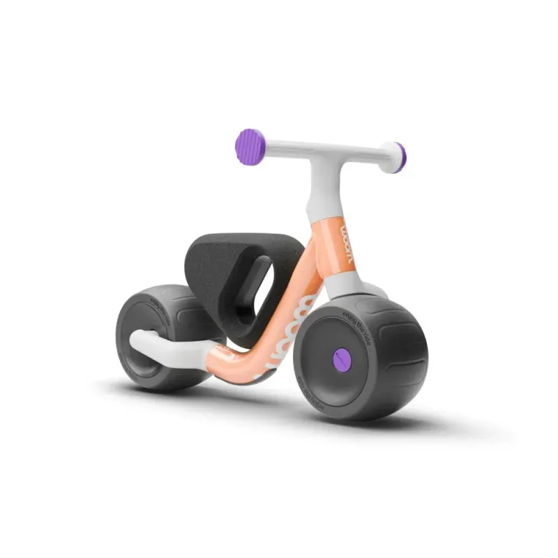 Bicicletă de echilibru Woom Wow, fără pedale, culoare caisa, 10 inch, pentru copii 9-36 luni