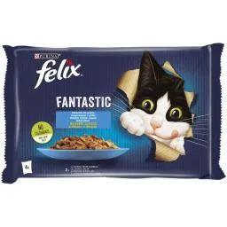 Hrana umeda pentru pisici, selectie de peste in aspic 4x85g