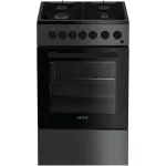 Aragaz ARCTIC AEM5611DTLA, 4 arzatoare, Gaz + Electric, L 50 cm, Grill, antracit