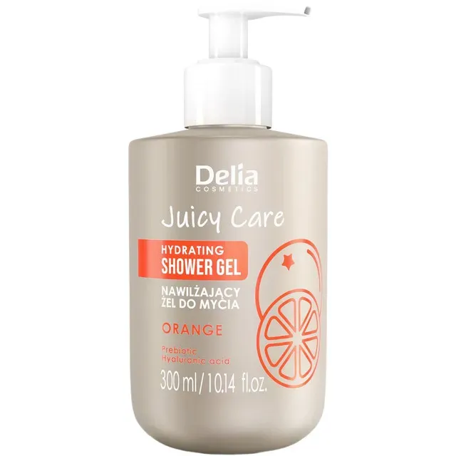 Gel de dus hidratant cu aroma de portocala Delia Cosmetics Juicy Care, 300 ml