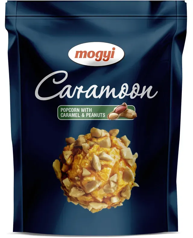 Popcorn cu caramel si alune Mogyi, 70 g