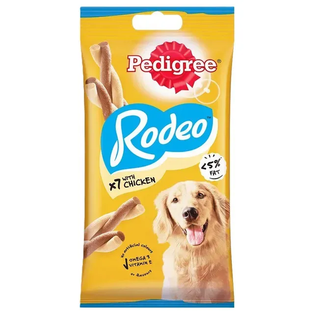 Recompense cu pui pentru caini adulti Pedigree Rodeo, 123 g