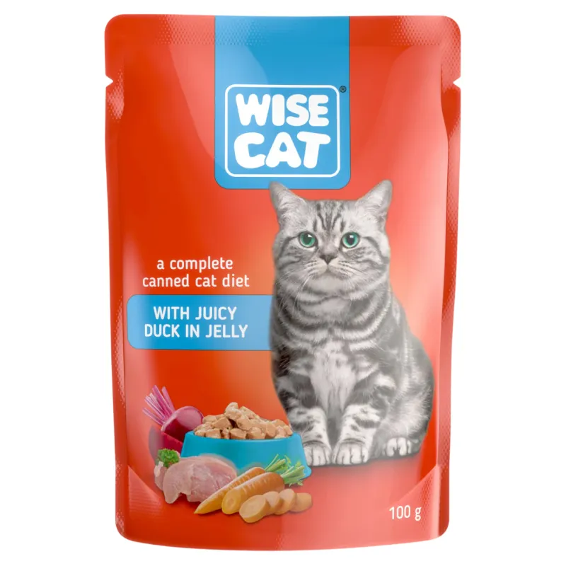 Hrana Umeda pentru Pisici cu Rata in Jeleu 100G/plic-Wise