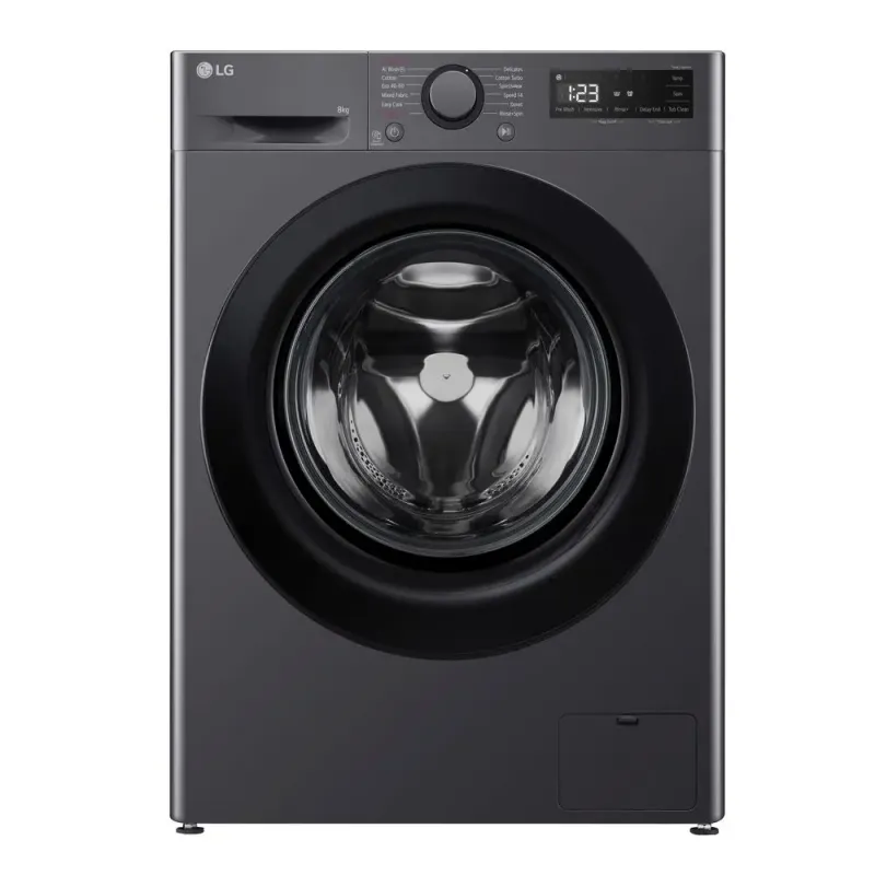 Masina de spalat rufe LG F2WR508SBM, AIDD, Steam, 8 kg, 1200 rpm, Clasa A, Negru
