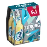 Bere blonda Tuborg Ice, 5+1 x 0.33 l
