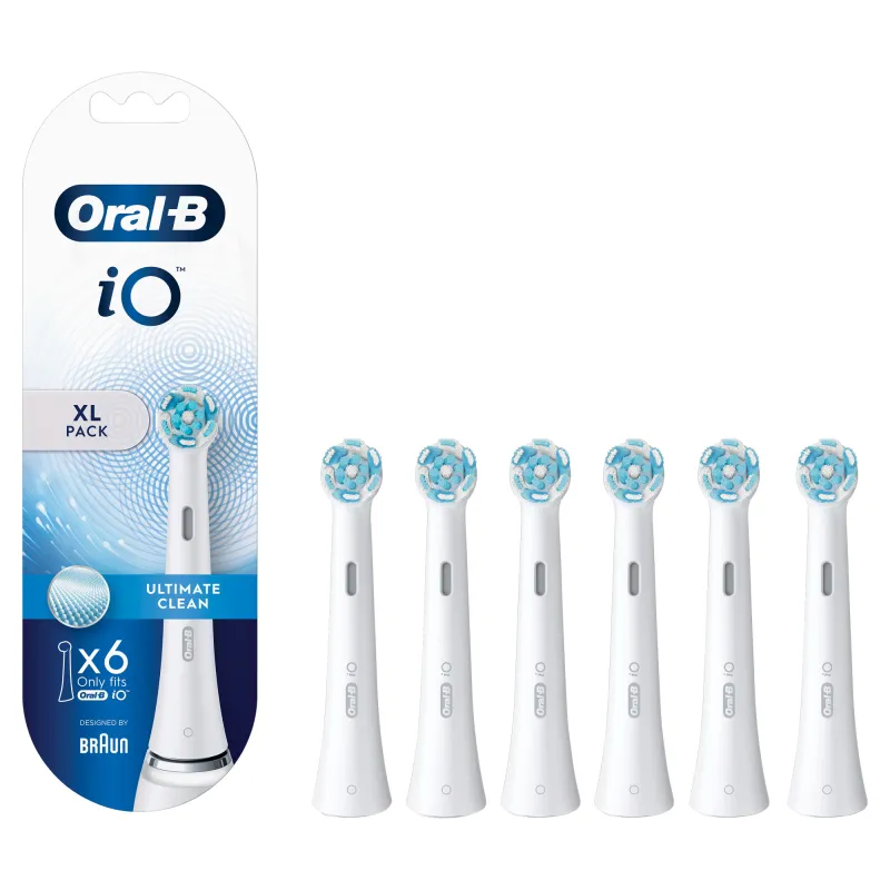 Set 6xCapete periuta de dinti, Oral-B, iO Ultimate Clean, Alb