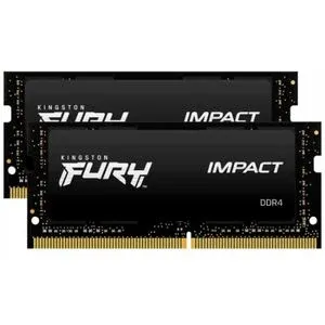 Memorie laptop KINGSTON Fury Impact Black, 32GB (2x16GB) DDR4, 3200MHz, CL20, KF432S20IBK2/32