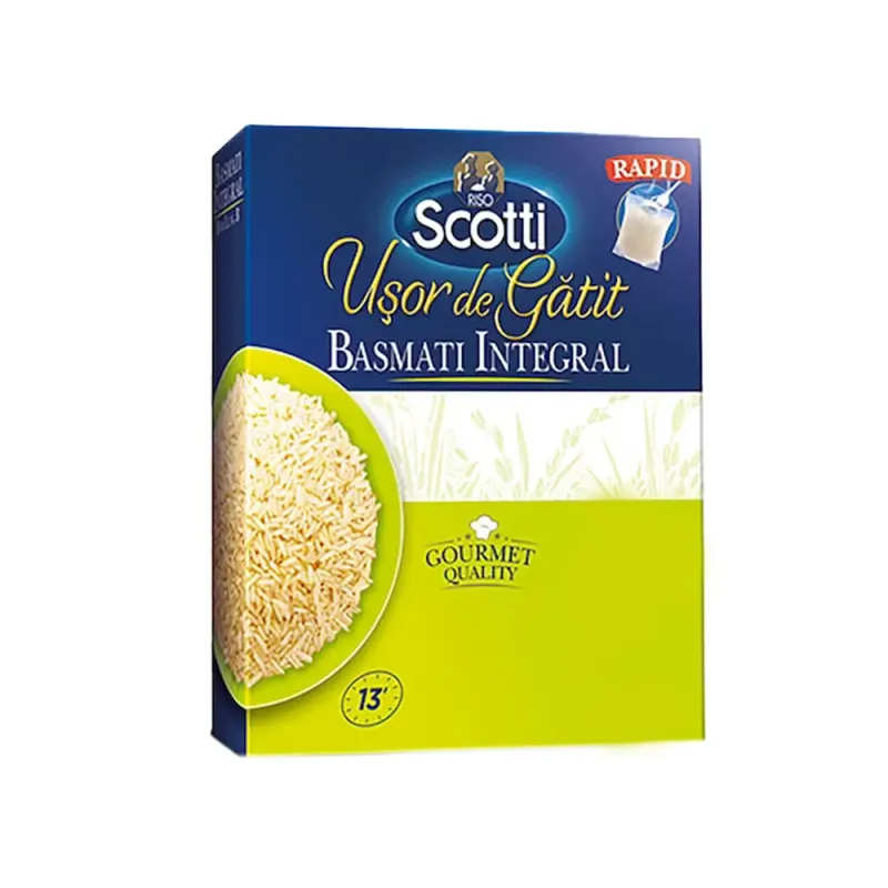 Orez usor de gatit Riso Scotti Basmati Integral, 2 x 125 g
