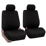 Set 2 huse auto MOM pentru scaune fata, din material textil - Huse auto pentru scaune auto cu spatar jos si tetiera detasabila, potrivire universala, huse auto, husa lavabila pentru SUV, berlina, furgoneta