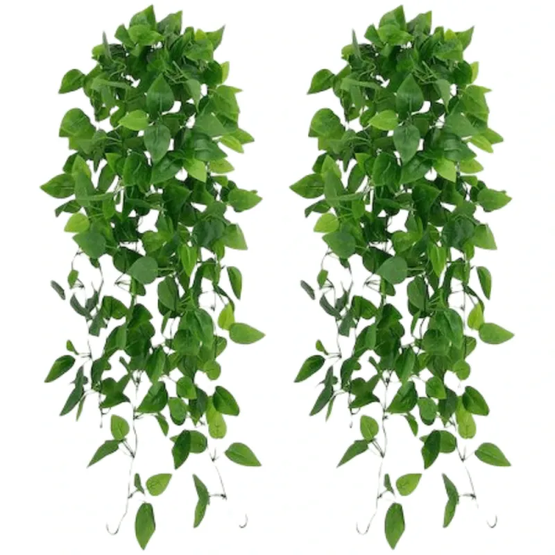Set 2 ghirlande decorative iedera artificiala, Plastic, 110cm, Verde