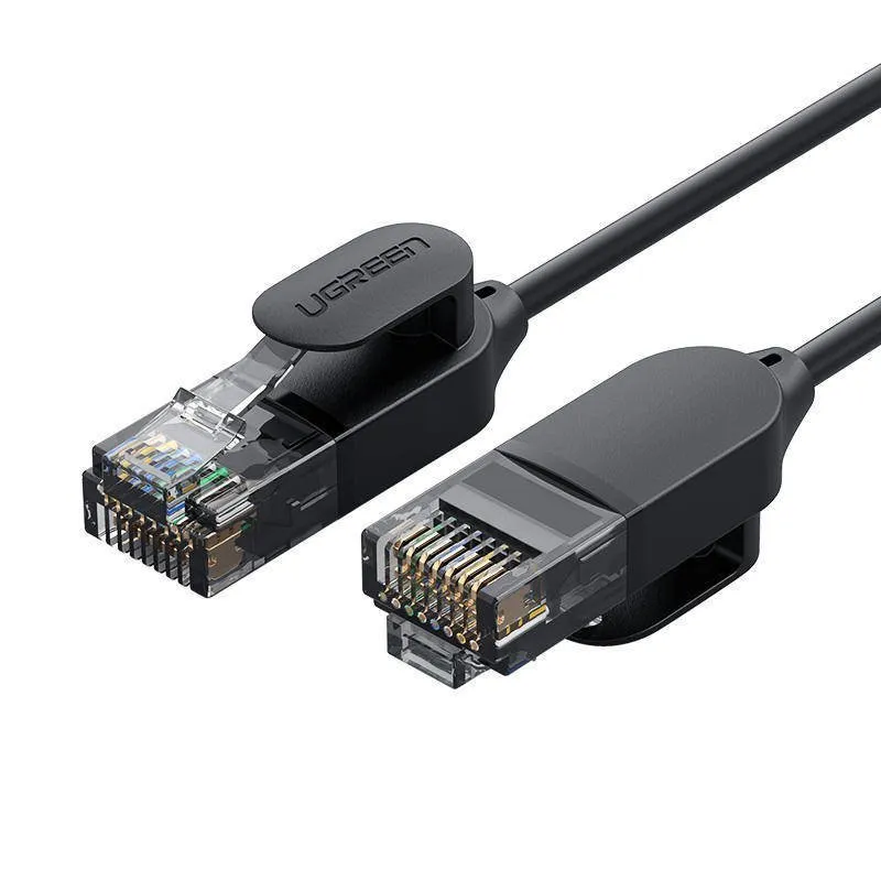 Cablu retea UGREEN NW122 Ethernet Cat. 6A, mufat 2xRJ45, UTP, lungime 10m, Negru
