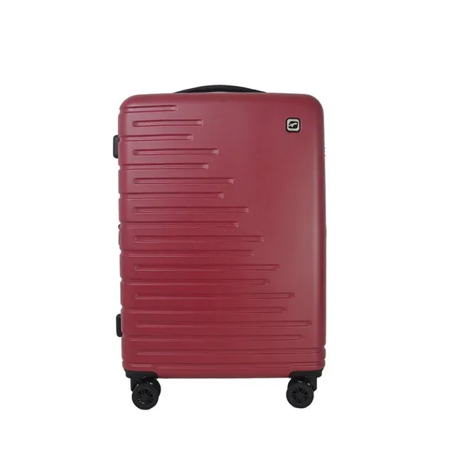 Troler Airport Equalizer, 4 roti duble cu rotire 360, cifru integrat, 45 x 67 x 26 cm, rosu