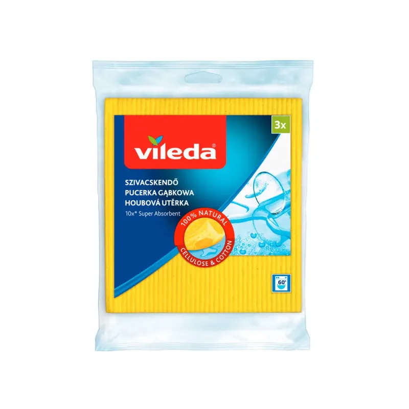 Set lavete umede Vileda, 18 x 20 cm, 3 buc