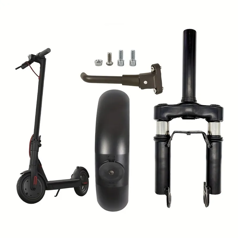 Set de amortizoare pentru furca fata a scuterului electric, WALALLA, Reduce eficient vibratiile, Potrivit pentru Xiaomi M365 si PRO1, PRO2, Negru