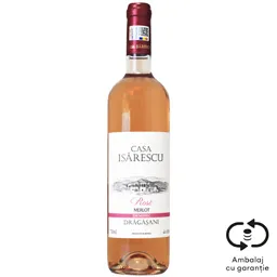 Vin roze demisec Merlot 0.75L