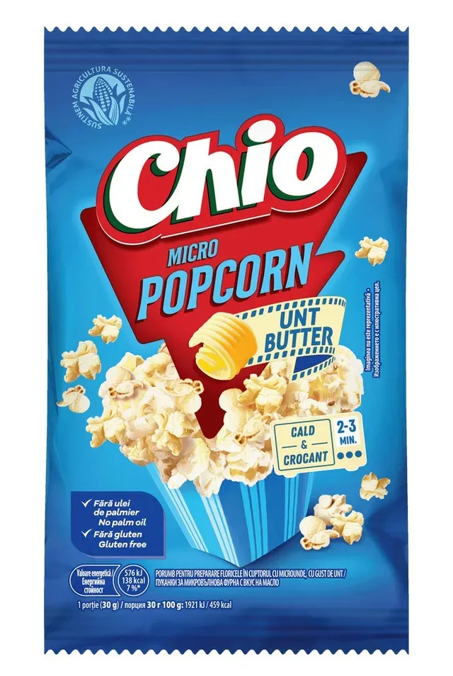 Popcorn cu unt Chio, pentru microunde, 80 g
