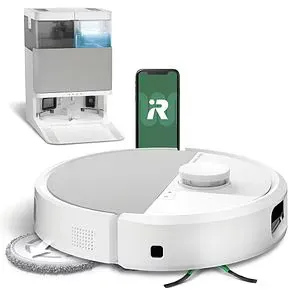 Aspirator robot IROBOT Roomba Plus 505 Combo+ N185240, 0.29l, autonomie max 180 min, functie mop, alb