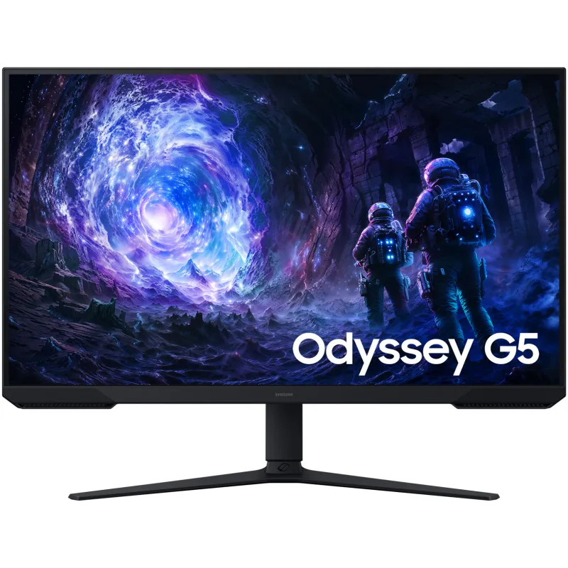 Monitor Gaming Samsung Odyssey G5 G51F, 32", QHD (2560x1440), VA, 180Hz, 1ms (MPRT), AMD FreeSync, HDR10, Flicker Free, Eye Saver Mode, Black Equalizer, HDMI, DisplayPort, Pivot, Negru