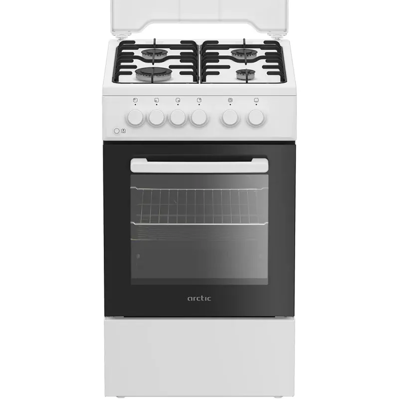 Aragaz ARCTIC AGM5610FL, 4 arzatoare, Gaz, L 50 cm, alb