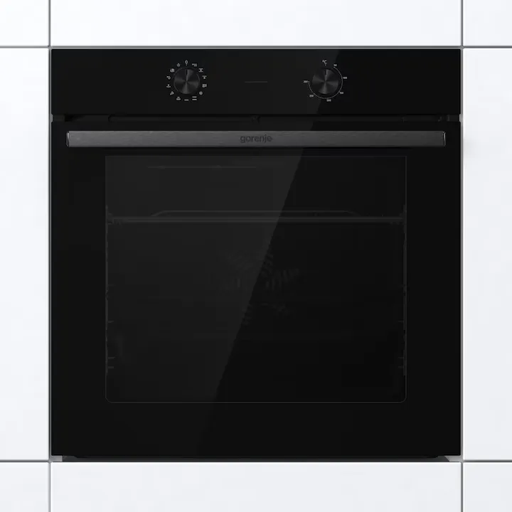 Cuptor electric incorporat Gorenje BO6717E03BG-738371 negru cu functie de abur, 77 l, 60 cm