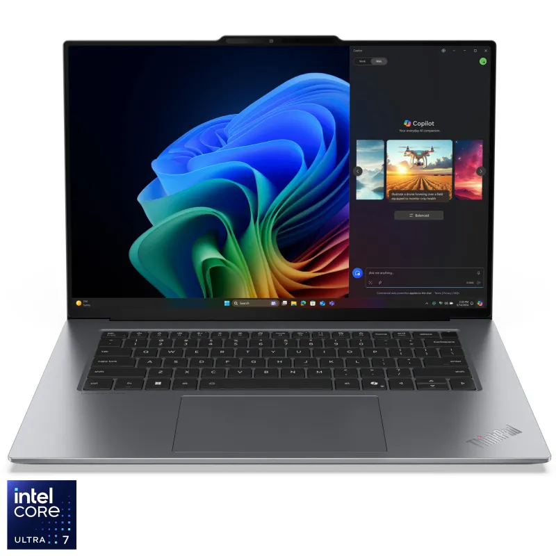 Lenovo ThinkPad X9-15 Gen 1 Aura Edition cu procesor Intel® Core Ultra 7 258V pana la 4.80 GHz, 15.3" 2.8K OLED, 32GB RAM, 1TB SSD, Intel® Arc™ Graphics 140V, Windows® 11 Pro