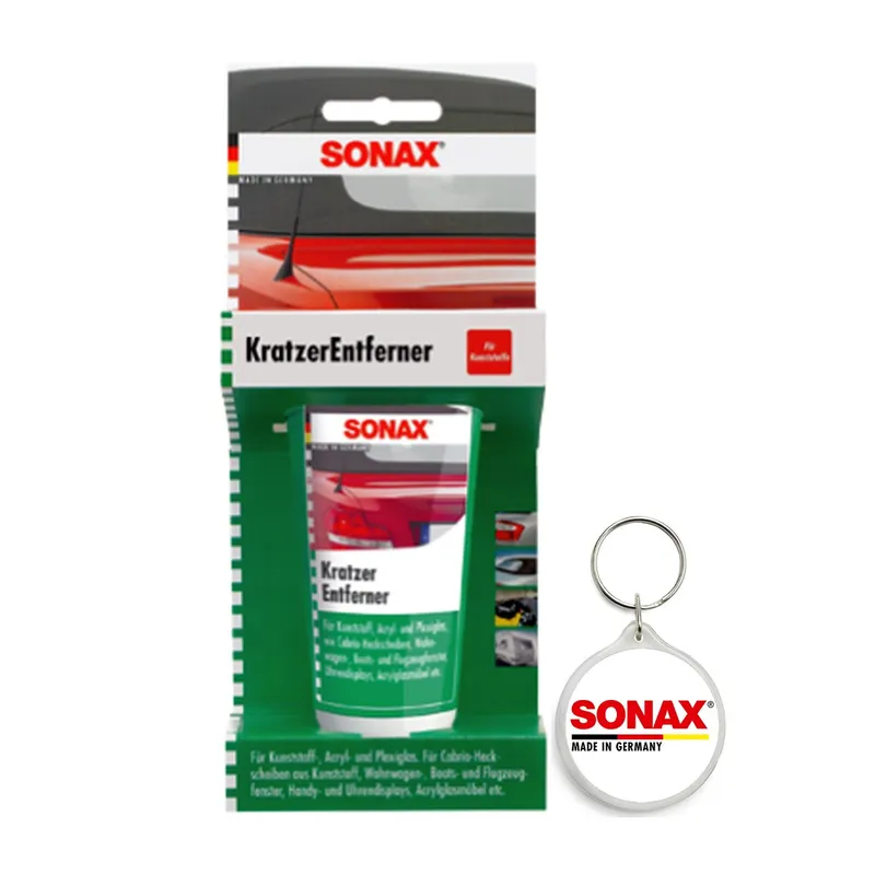 Set pasta pentru indepartarea zgarieturilor Sonax, 75 ml si breloc Sonax