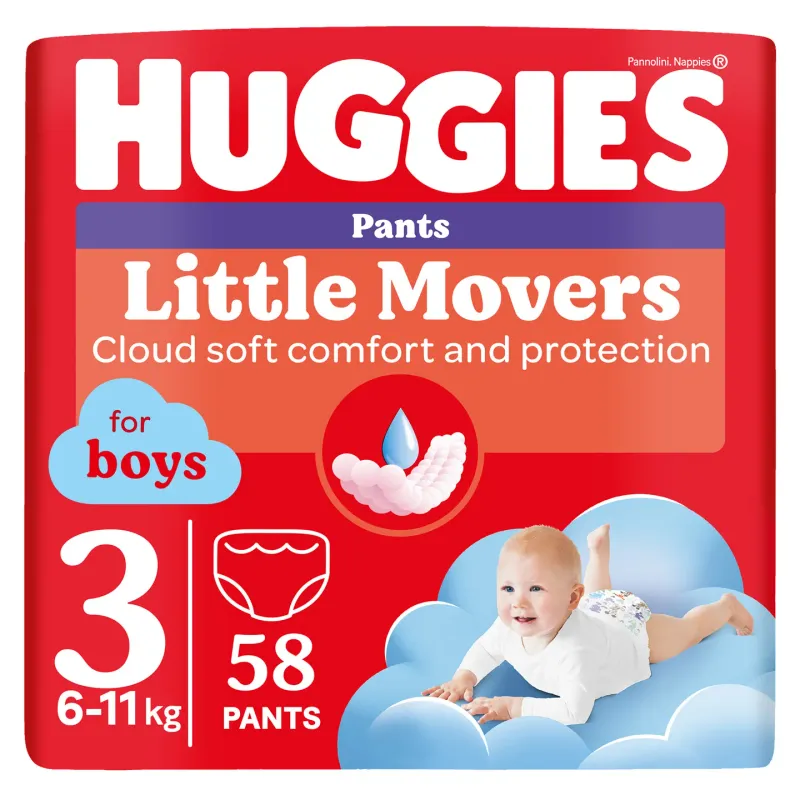 Scutece Chilotel Huggies Pants Mega, marimea 3, baieti, 6 - 11 kg, 58  bucati