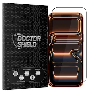 Folie Sticla Dr.Shield, Compatibil Apple iPhone 17 Pro Max, Full Cover 3D - Negru